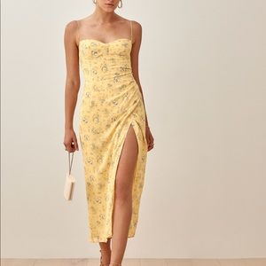 Reformation Kourtney Dress - Yellow Floral